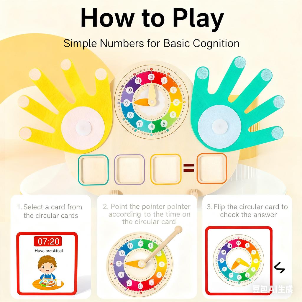 Раннее детство Обучающие часы Арифметическая доска Цифровое познание Сложение и вычитание Развивающие игрушки