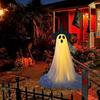1/2Pcs Halloween Ghost Decorations Outdoor Spooky Standing Ghost with LED Lights Haunted Atmosphere Prop for Front Porch Yard Decor