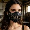 Adult Party Mask with Adjustable Side Hardware, Chain and Gear Face Cover Accessory for Cosplay Gatherings and Theme Nights in Costume Styling