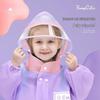 Bemei Kids' EVA Raincoat - New Style Girls' Poncho with Schoolbag Space, One-Piece for Kindergarten and School