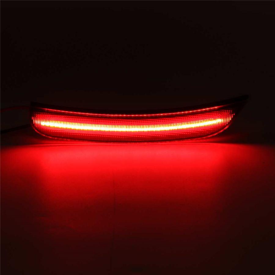 4Pcs Front Rear Amber+Red Side Marker Smoke Lens Fit For Dodge Charger 2015-2018