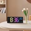 Зеркало с голосовым управлением, будильник, цифровая температура, двойной будильник, повтор, настольные настольные часы, ночной режим, 12/24 ч, светодиодные часы