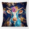 European Poodle Dog Labrador with Wreath Animals Painting Cushion Covers Pillowcase For Sofa