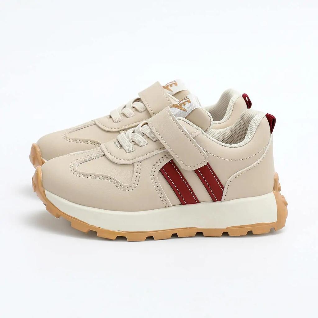 Toddler Girl Color-Block Patchwork Velcro Sneakers Breathable Non-Slip Lightweight Sneakers