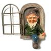 Elf Out The Door/Window Tree Hugger Naughty Garden Gnome Statue Tree Decor Funny Naughty 3D Window Outdoor Gnome Statue