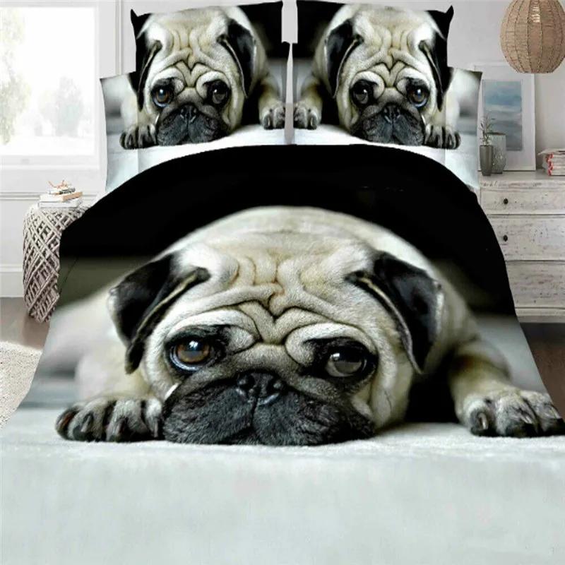 3D Cute Wolves Cat Dog Print Bedding Set Cute Duvet Quilt Cover Wild Animal Tribal Bed Cover With Pillowcases Custom Bed Linen