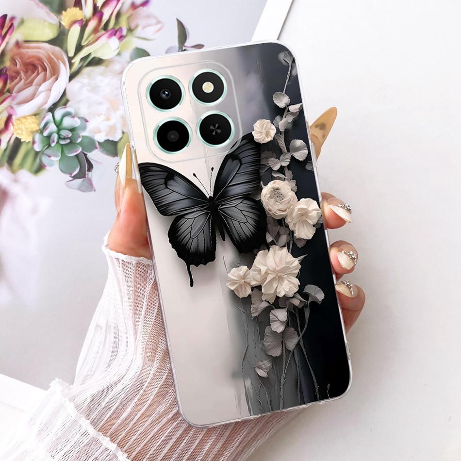 For Honor X6C Cute Flower Butterfly Cat Painted Case HonorX6c X 6C 4G NIC-LX1 LX2 LX3 Soft Silicone TPU Phone Cases