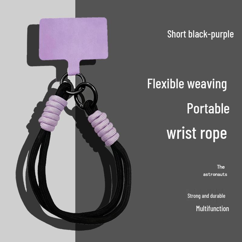 Популярный ремешок для телефона с цветными блоками: Многофункциональный чехол от потери, Чехол для наушников, Сумка-игрушка, Плетеный ремешок на запястье