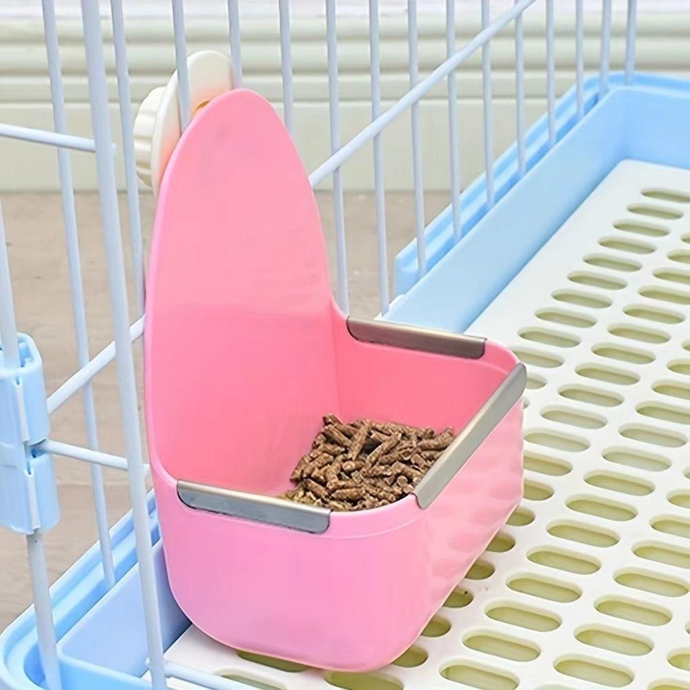 Hanging Design Pet Cage Feeder Anti Spill Small Animals Food Dispenser Steady Pet Food Bowl Rabbit