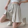 Ice Silk Quick Drying Casual Shorts Women's Summer Thin Wear Elastic Waist Slimming Sports High Waist Loose Wide Leg Five Quarter Pants
