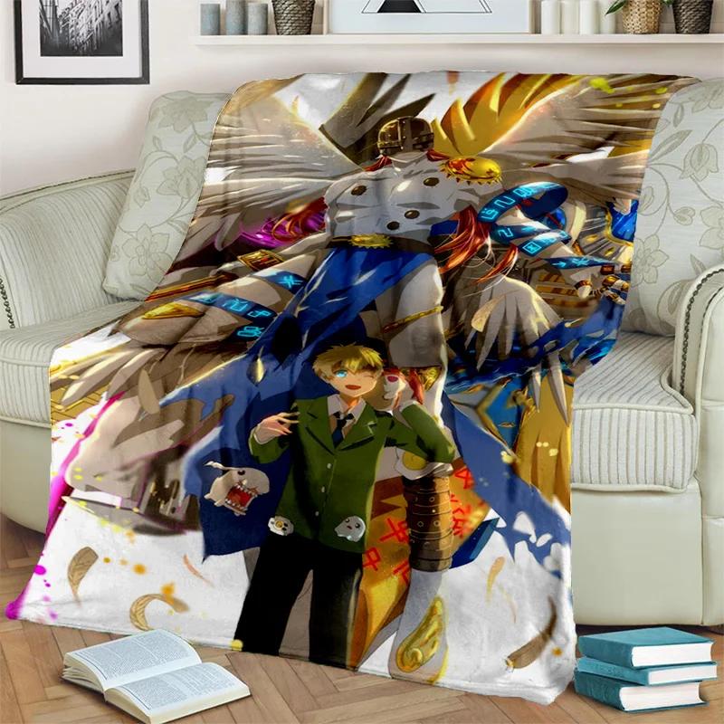 3D одеяло с изображением монстров из Digimon Adventure, Мягкое покрывало для дома, спальни, кровати, дивана, пикника, путешествий, офиса, детское