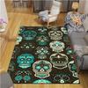 Halloween Gothic Skull Skeleton Area Rug Carpet for Livingroom Bedroom Non-slip Large Area Rugs
