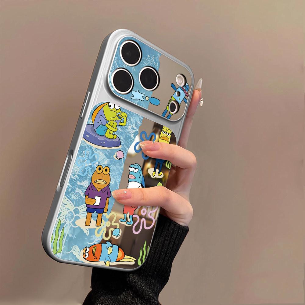 Чехол для мобильного телефона Beach Fisherman Подходит для iPhone 17 16/14 Pro Apple 13 Pro Зеркальный 15promax17a