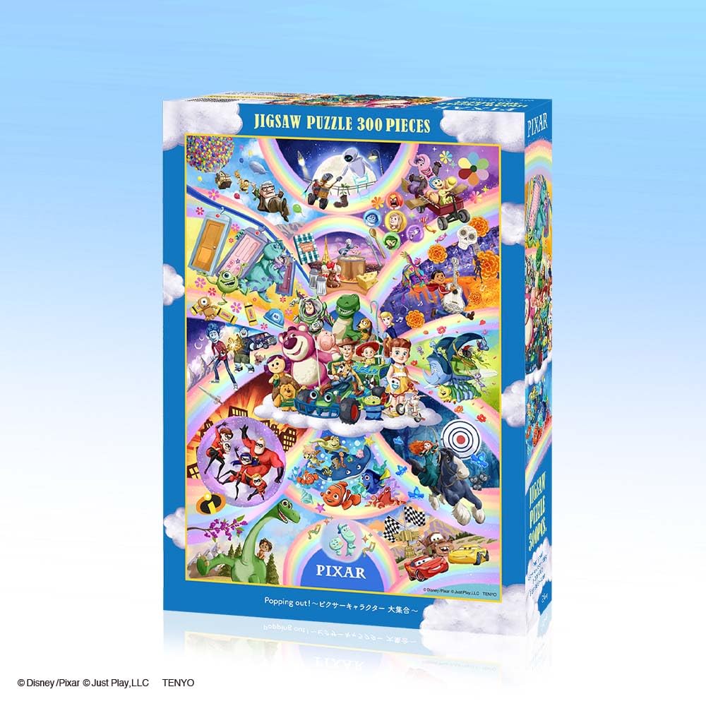 Tenyo (Tenyo) [Made In Japan] 300-Piece Jigsaw Puzzle Disney Disney Pixar Popping Out Pixar Characters Gathering (30.5x43cm) D-300-063 Includes Glue,