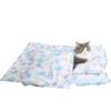 Bidason Подушка для питомца, набор из 3 штук, с двусторонним мягким цветочным принтом, подходит для маленьких собак и товары для питомцев, подушка, одеяло, оборки, милый,