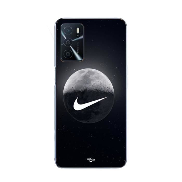 Coque - Maniacase - Oppo A16 - Souple - Noir - Motif nike lune