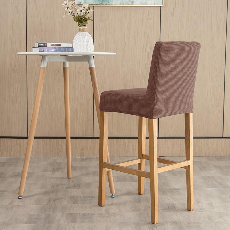 Водонепроницаемый чехол на барный стул, эластичные чехлы на стулья с короткой спинкой, съемные моющиеся, против царапин, против грязи, защита для сидений для домашнего декора