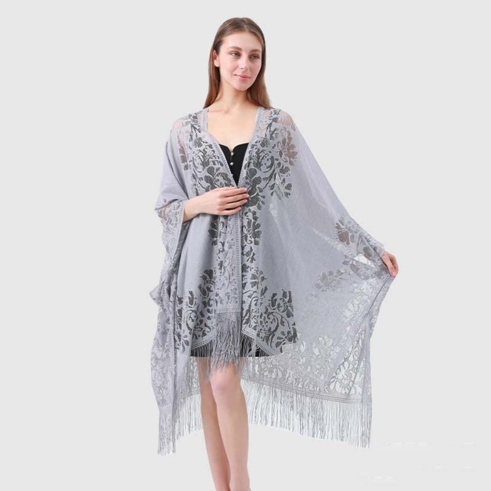 Breathable Sunshade Thin Large Scarf Sunscreen Seaside Vacation Cloak Women