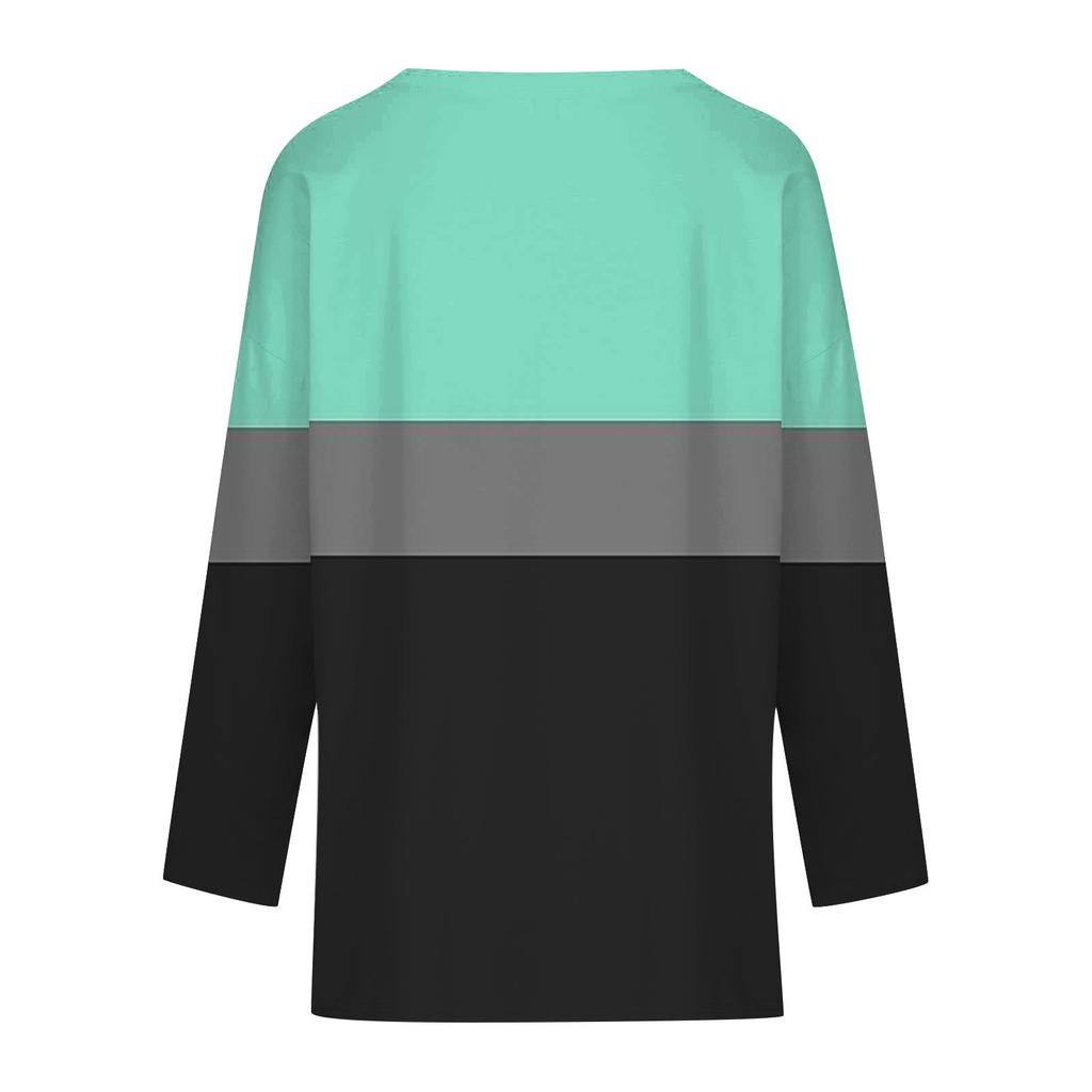 Женский свободный топ с заниженной линией плеч и длинным рукавом с V-образным вырезом