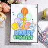 Balloons and Happy Birthday Metal Cutting Dies Set for DIY Scrapbooking Greeting Card Making Paper Embossing Craft