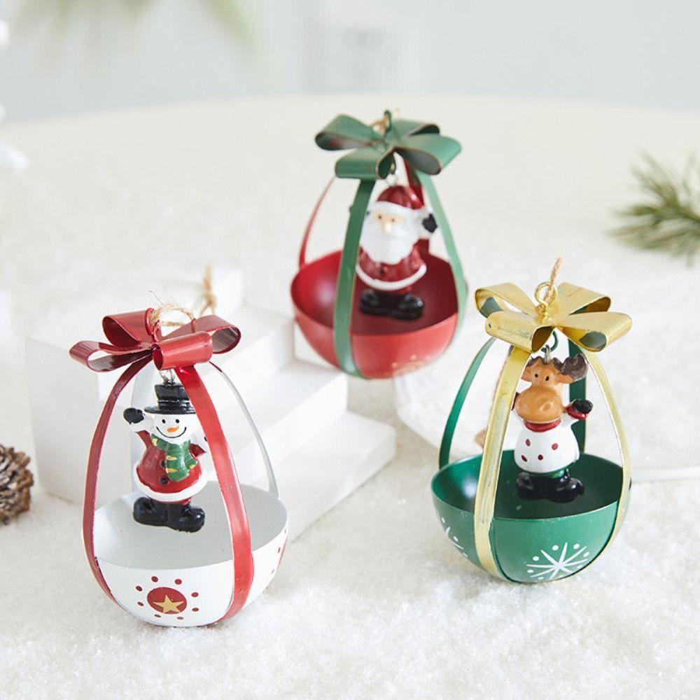 Iron Material Christmas Tree Hanging Decor Santa Claus Snowman Ornament Xmas Tree Pendant  New Year