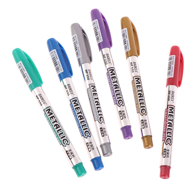 Diy Металлические Водонепроницаемые Перманентные Краски Маркеры Золотые И Серебряные Для Рисования Учащиеся Принадлежности Маркер Ручка Для Рукоделия