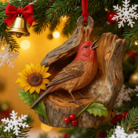 2025 Птичий Адвент-календарь Коробка для отсчета 24 дней Реалистичные птичьи украшения