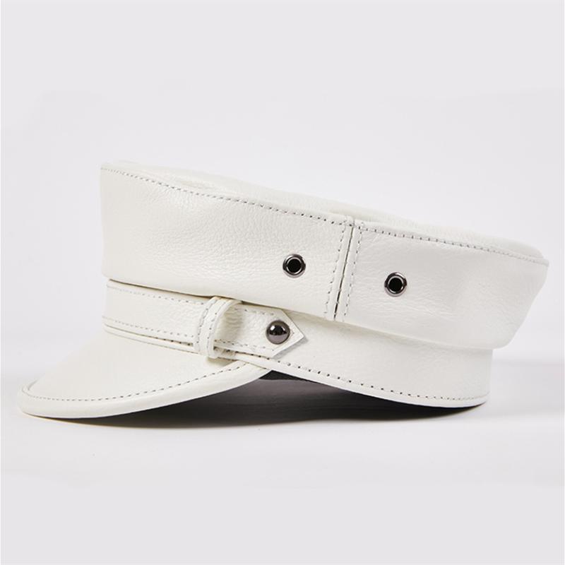 EFei зимняя мужская шляпа из натуральной кожи, мужская кепка в стиле ретро с плоским верхом, локомотив, военные кепки