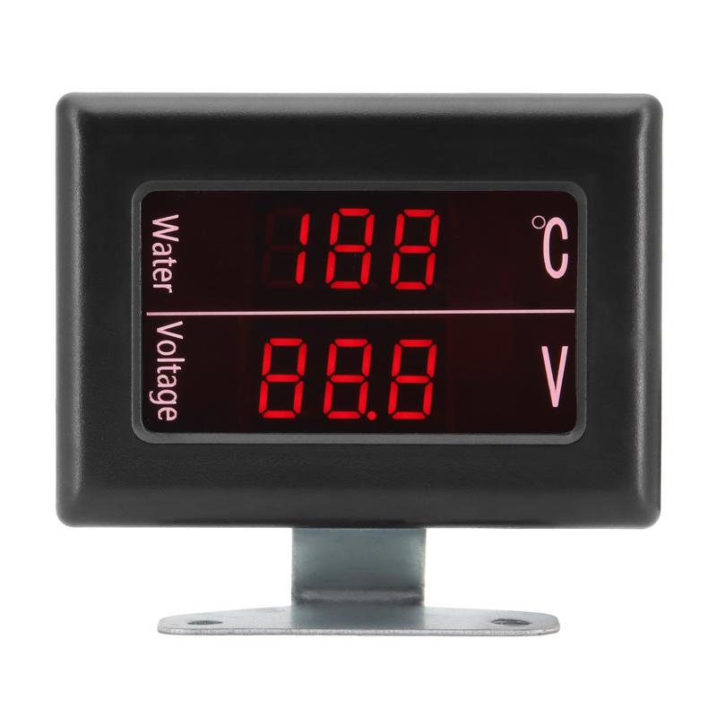 12V / 24 V Universal 2 In 1 Digital Water Temperature Gauge+Volt Gauge with Sensor M10 for Car / Truck VOLT Meter