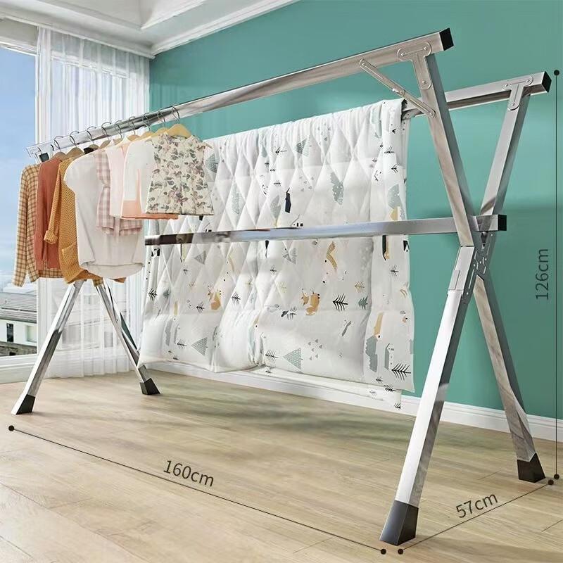 Miflame 1.6m Three-Rod Foldable Clothes Drying Rack