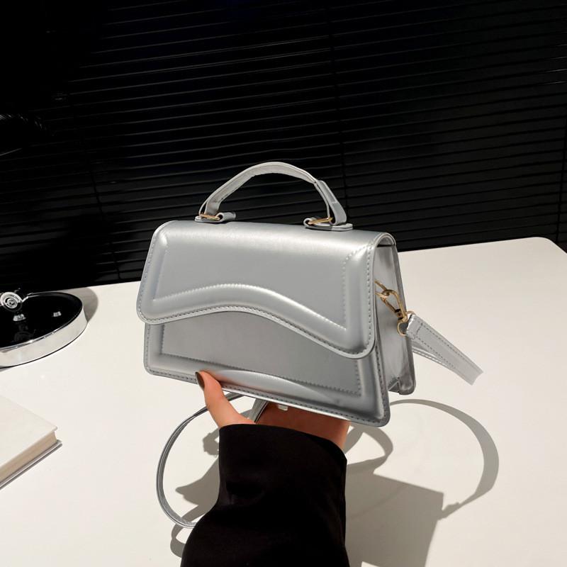 Trendy Minimalist Korean Style Shoulder Crossbody Small Square Bag In Black