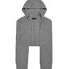 DOYOUKNOWMC 25FW Hooded Neck Warmer and Gray Knit Muffler