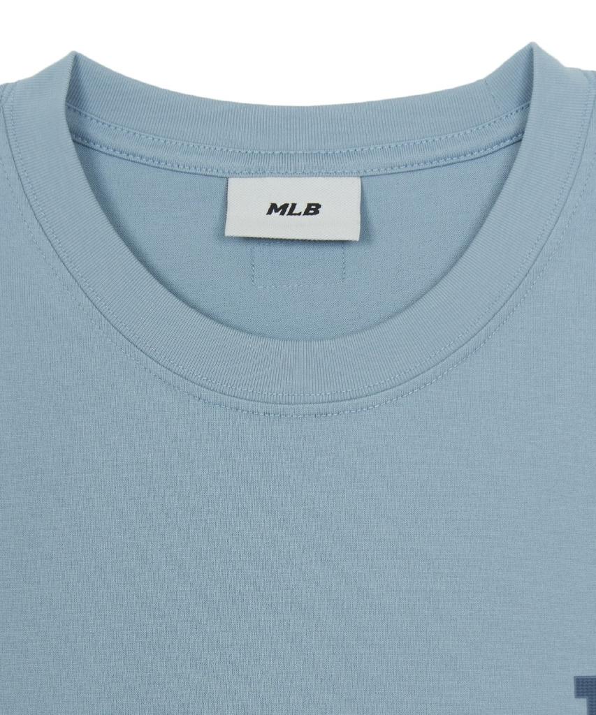 Emelbi Classic Monogram Большая Роскошная Укороченная Футболка с Коротким Рукавом La (L.Небесно-голубой)