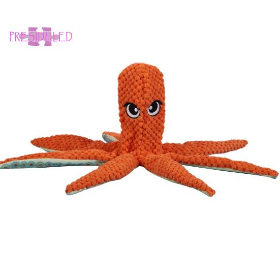 Жевательная игрушка для домашних животных, милая форма осьминога, плюшевая игрушка для собак, прочная, устойчивая к укусам, скрипучая - Товары для домашних животных