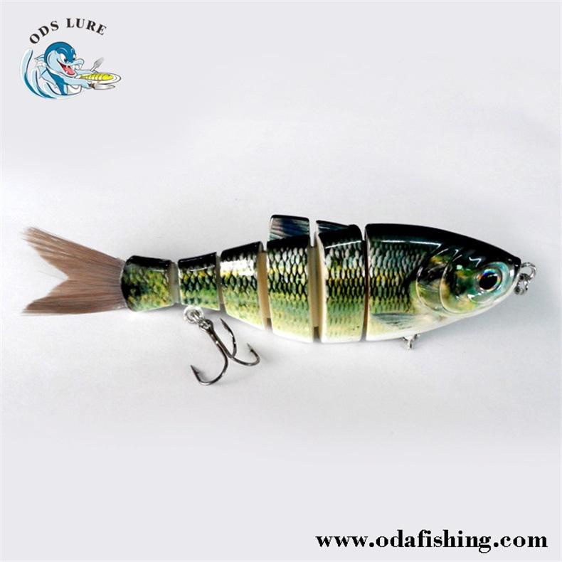 128Mm/45G Six-Section Fishing Simulation Hairy Tail Luya Bait Sea Fishing Luya Bait Hard Bait Luya Bait