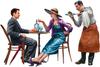 Miniart 1/35 Scale French Citizens In a Cafe, 1930s-1940s, 3 Figures, Plastic Model Kit, MA38062
