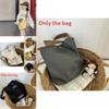 Stylish Letter Print Kids Bag Lightweight Canvas Shoulder Tote For School Use