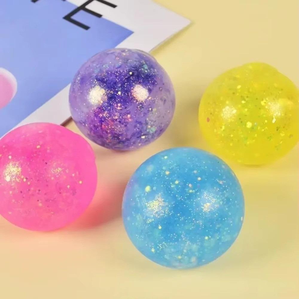 Slow Rebound Maltose Squishy Ball Glitter Squeezable Toy Sensory Toy Fidget Squishy Toy  Adults
