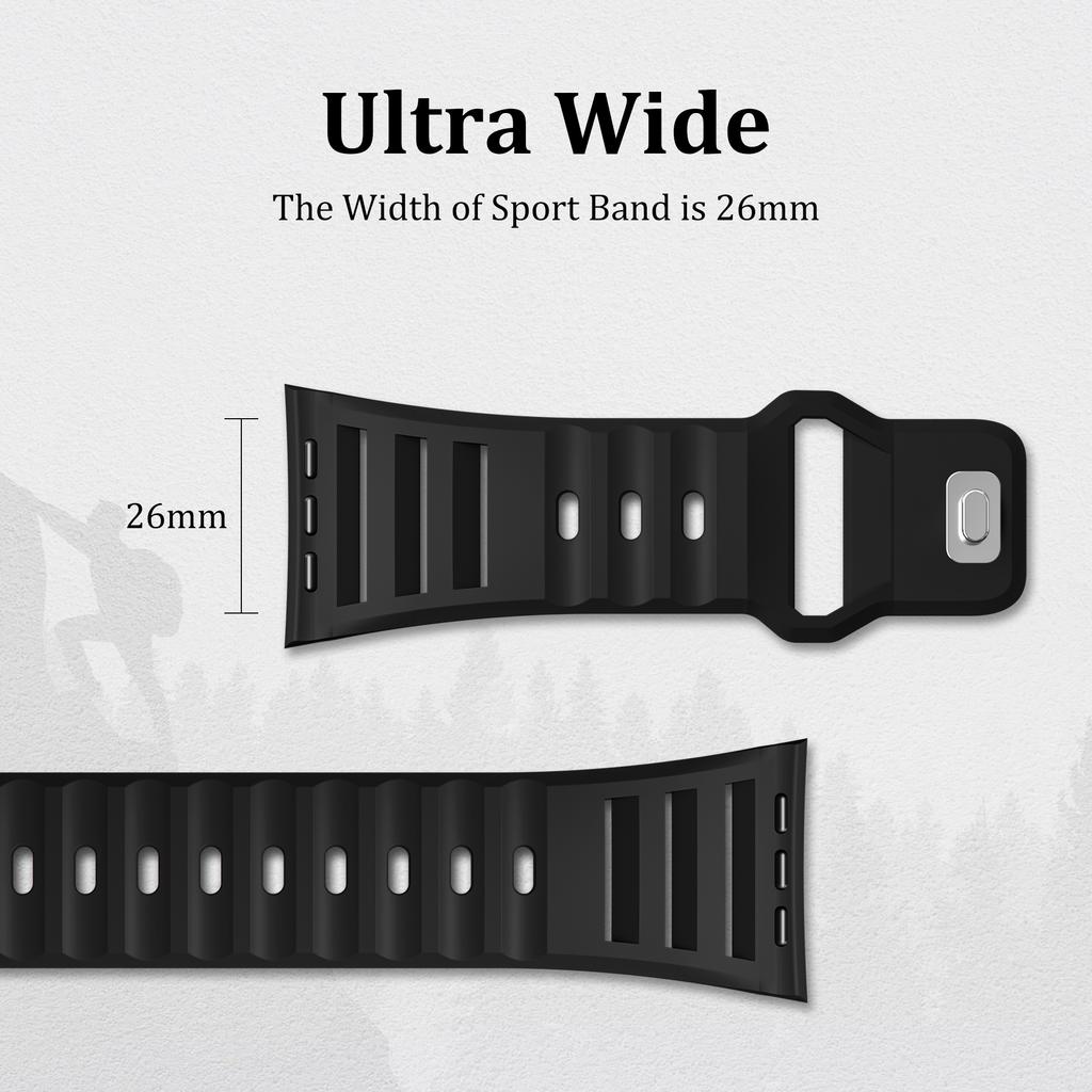 Ремешки для Apple Watch Ultra 2 Ремешок 49мм 45мм 44мм 42мм Спортивный силиконовый ремешок для часов ремешок браслет iwatch 10 9 8 7 6 SE 5 4