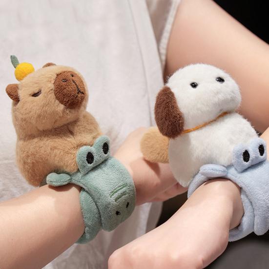 Браслет-лента Capybara Slap с рисунком животных из мультфильмов, собак и кошек, легко защелкивающийся браслет