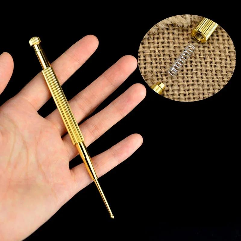 Ручка для акупрессуры из чистой меди, эластичная палочка для массажа акупунктурных точек уха, улучшает зрение, массажер акупунктурных точек, расслабляет тело