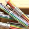 5 Pcs Transparent Cartoon Ballpoint Pen Creative Cute Colorful Swivel Supplies School&Office Supplies Kawaii Stationery