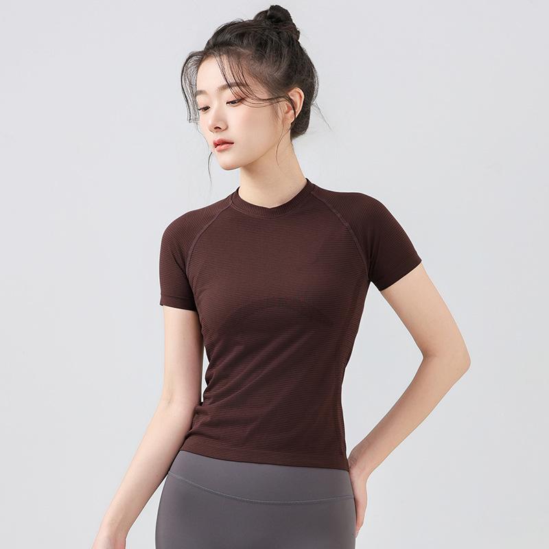 Женские быстросохнущие облегающие леггинсы для йоги и спортивный топ с короткими рукавами