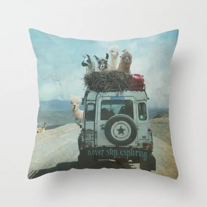 Мода Домашний Декор Простая Наволочка Мятно-зеленый Стул Диван Автомобильная Подушка Фермерский дом