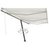 VidaXL Manual Retractable Freestanding Awning 600x300 Cm Cream