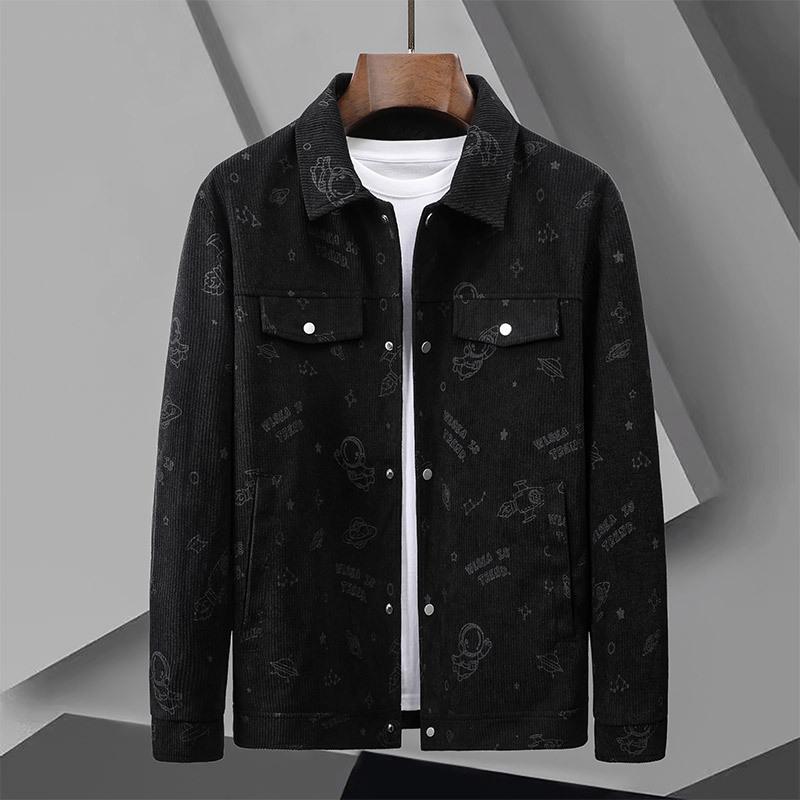 Куртка Мужская Весенне-Осенняя Куртка Новая Приталенная С Принтом Мужская Мантия Мантия Красивые Топы Модная Весенняя Одежда