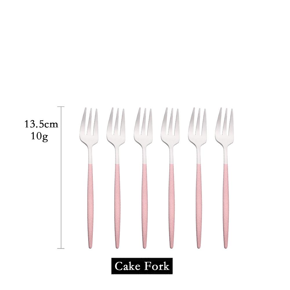 6 шт. мини-набор вилок для фруктового торта, закусок из нержавеющей стали, чай, набор вилок для фруктов, десертная вилка, белое золото, маленькая вилка для салата, посуда