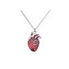 Gothic Rose Red Love Necklace Women'S Y2K Grunge Jewelry Dainty  Color Tonebloody Human Heart Pendant Personalized Gifts