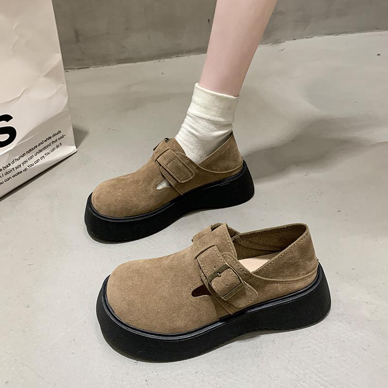 Мода 2024 года, осенние женские туфли-лоферы на толстой подошве, модные и удобные, однотонные, на плоской подошве, с низким верхом