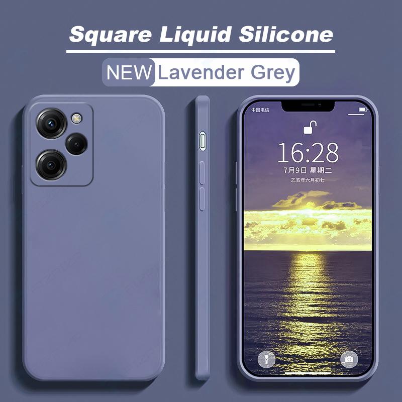 Цвет темно-фиолетовый квадратный жидкий силиконовый чехол для телефона для POCO X5 PRO 5G X5PRO POCOX5 PRO 5G 6,67 дюймов Xiaomi POCO X5 Pro 5G Глобальный защитный чехол